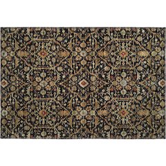 Premium Machine Washable Mayfield AMF1130 Black 1'8" x 2'6" Rug