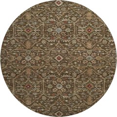 Premium Machine Washable Mayfield AMF1130 Chocolate 8' x 8' Round Rug