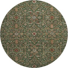 Premium Machine Washable Mayfield AMF1130 Emerald 8' x 8' Round Rug