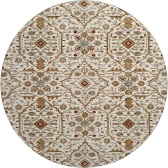 Premium Machine Washable Mayfield AMF1130 Ivory 8' x 8' Round Rug