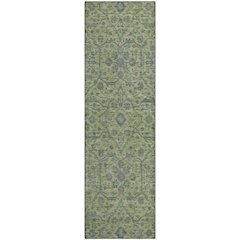 Premium Machine Washable Mayfield AMF1131 Lime 2'3" x 7'6" Runner Rug