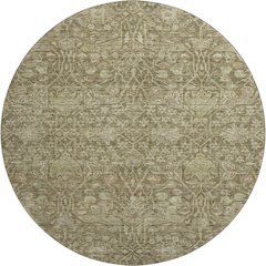 Premium Machine Washable Mayfield AMF1133 Brown 8' x 8' Round Rug