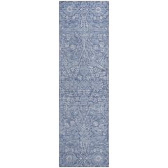 Premium Machine Washable Mayfield AMF1133 Denim 2'3" x 7'6" Runner Rug