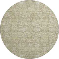 Premium Machine Washable Mayfield AMF1133 Taupe 8' x 8' Round Rug