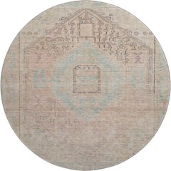 Premium Machine Washable Mayfield AMF1134 Pink 8' x 8' Round Rug