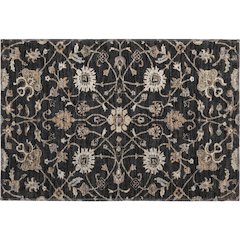 Premium Machine Washable Mayfield AMF1137 Black 1'8" x 2'6" Rug