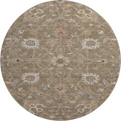 Premium Machine Washable Mayfield AMF1137 Brown 8' x 8' Round Rug