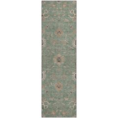 Premium Machine Washable Mayfield AMF1137 Cactus 2'3" x 7'6" Runner Rug