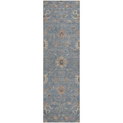 Premium Machine Washable Mayfield AMF1137 Denim 2'3" x 7'6" Runner Rug