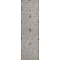 Premium Machine Washable Mayfield AMF1137 Gray 2'3" x 7'6" Runner Rug