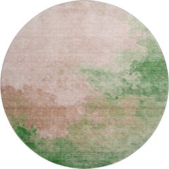 Premium Machine Washable Mayfield AMF1138 Pink 8' x 8' Round Rug