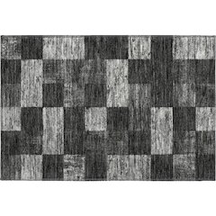 Premium Machine Washable Mayfield AMF1139 Black 1'8" x 2'6" Rug