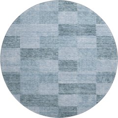 Premium Machine Washable Mayfield AMF1139 Denim 8' x 8' Round Rug