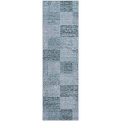 Premium Machine Washable Mayfield AMF1139 Denim 2'3" x 7'6" Runner Rug