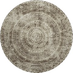 Premium Machine Washable Mayfield  Brown 8' x 8' Round Rug