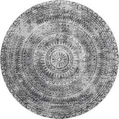 Premium Machine Washable Mayfield  Gray 8' x 8' Round Rug
