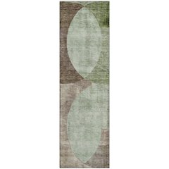 Premium Machine Washable Mayfield AMF1140 Aloe 2'3" x 7'6" Runner Rug