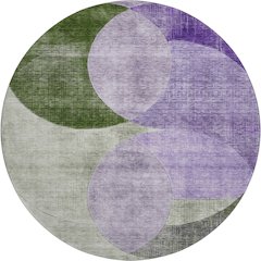 Premium Machine Washable Mayfield AMF1140 Lavender 8' x 8' Round Rug
