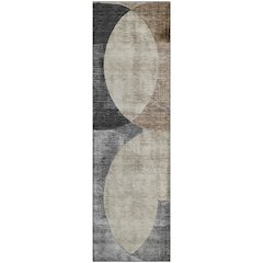 Premium Machine Washable Mayfield AMF1140 Pewter 2'3" x 7'6" Runner Rug