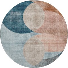 Premium Machine Washable Mayfield AMF1140 Rust 8' x 8' Round Rug