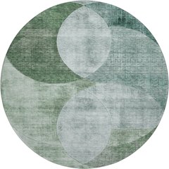 Premium Machine Washable Mayfield AMF1140 Seafoam 8' x 8' Round Rug