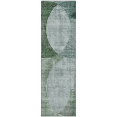 Premium Machine Washable Mayfield AMF1140 Seafoam 2'3" x 7'6" Runner Rug