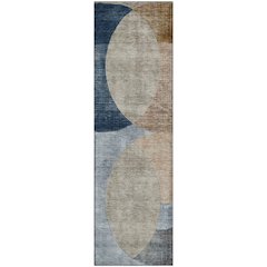 Premium Machine Washable Mayfield AMF1140 Sky 2'3" x 7'6" Runner Rug