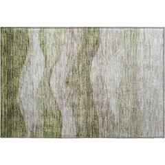 Premium Machine Washable Mayfield AMF1141 Green 1'8" x 2'6" Rug