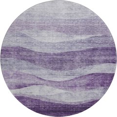 Premium Machine Washable Mayfield AMF1141 Lavender 8' x 8' Round Rug