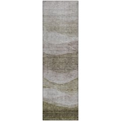 Premium Machine Washable Mayfield AMF1141 Taupe 2'3" x 7'6" Runner Rug