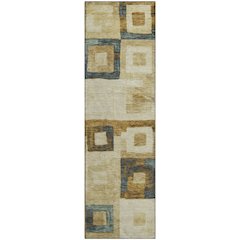 Premium Machine Washable Mayfield AMF1142 Beige 2'3" x 7'6" Runner Rug