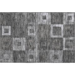 Premium Machine Washable Mayfield AMF1142 Black 1'8" x 2'6" Rug