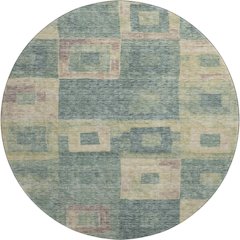 Premium Machine Washable Mayfield AMF1142 Sage 8' x 8' Round Rug