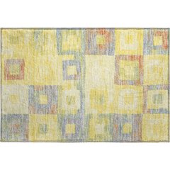 Premium Machine Washable Mayfield AMF1142 Yellow 1'8" x 2'6" Rug