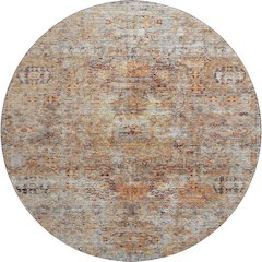Premium Machine Washable Mayfield AMF1143 Coral 8' x 8' Round Rug