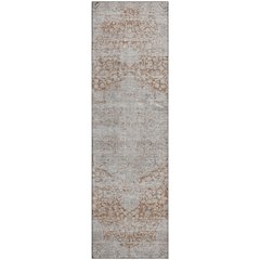 Premium Machine Washable Mayfield AMF1144 Copper 2'3" x 7'6" Runner Rug