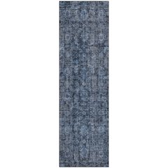 Premium Machine Washable Mayfield AMF1145 Blue 2'3" x 7'6" Runner Rug