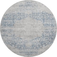 Premium Machine Washable Mayfield AMF1146 Blue 8' x 8' Round Rug