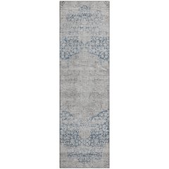 Premium Machine Washable Mayfield AMF1146 Blue 2'3" x 7'6" Runner Rug