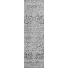 Premium Machine Washable Mayfield AMF1146 Gray 2'3" x 7'6" Runner Rug