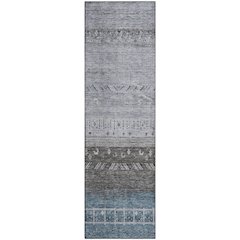 Premium Machine Washable Mayfield AMF1147 Blue 2'3" x 7'6" Runner Rug