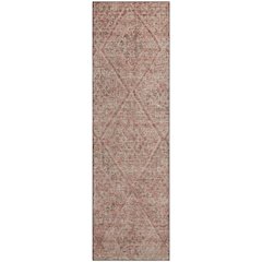 Premium Machine Washable Mayfield AMF1148 Pink 2'3" x 7'6" Runner Rug