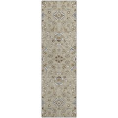 Premium Machine Washable Mayfield AMF1149 Beige 2'3" x 7'6" Runner Rug