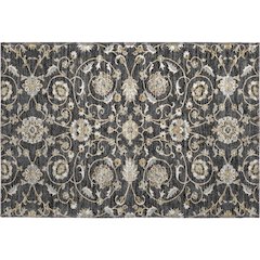 Premium Machine Washable Mayfield AMF1149 Black 1'8" x 2'6" Rug