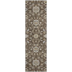 Premium Machine Washable Mayfield AMF1149 Chocolate 2'3" x 7'6" Runner Rug