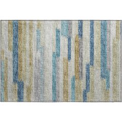 Premium Machine Washable Mayfield  Blue 1'8" x 2'6" Rug