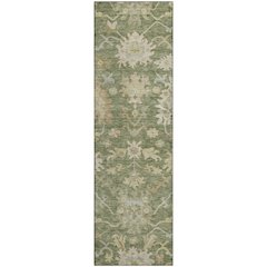 Premium Machine Washable Mayfield AMF1150 Aloe 2'3" x 7'6" Runner Rug