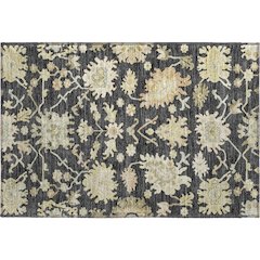 Premium Machine Washable Mayfield AMF1150 Black 1'8" x 2'6" Rug