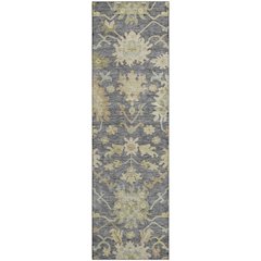 Premium Machine Washable Mayfield AMF1150 Gray 2'3" x 7'6" Runner Rug