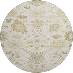 Premium Machine Washable Mayfield AMF1150 Ivory 8' x 8' Round Rug